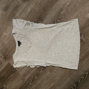 Metaphor Gray Ruffle Sleeve Tank Top